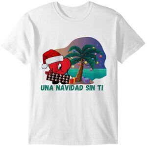 Bad Bunny Una Navidad Sin Ti Christmas Graphic T-Shirt Holiday Music Tee 84
